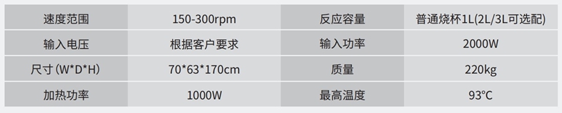 NHCQ 合成实验装置 参数规格